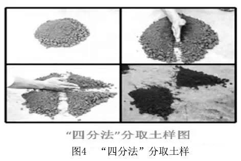 “四分法”分取土样