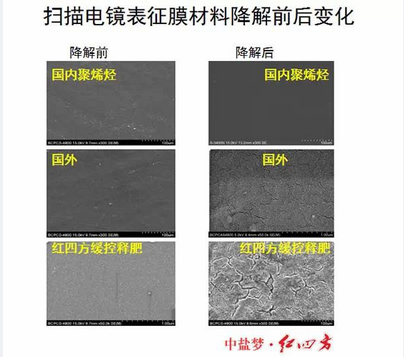 扫描电镜下的膜材料降解对比，在线麻豆兔子九一麻豆国产精品无码包膜完胜，更环保，更绿色